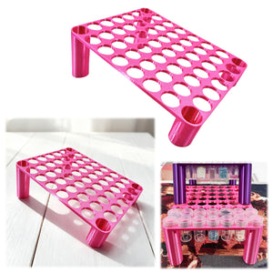 56 Grid Diamond Painting Can Organizer High & Low Foot Storage Rack Tool (Pink)