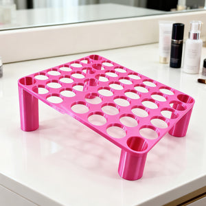 56 Grid Diamond Painting Can Organizer High & Low Foot Storage Rack Tool (Pink)