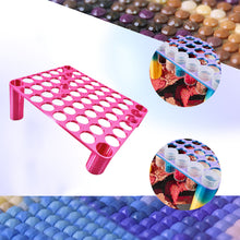 Load image into Gallery viewer, 56 Grid Diamond Painting Can Organizer High &amp; Low Foot Storage Rack Tool (Pink)
