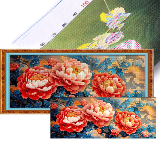 Blossom Prosperity - Full 11CT Stamped Cross Stitch 150x65CM - Mona Lisa