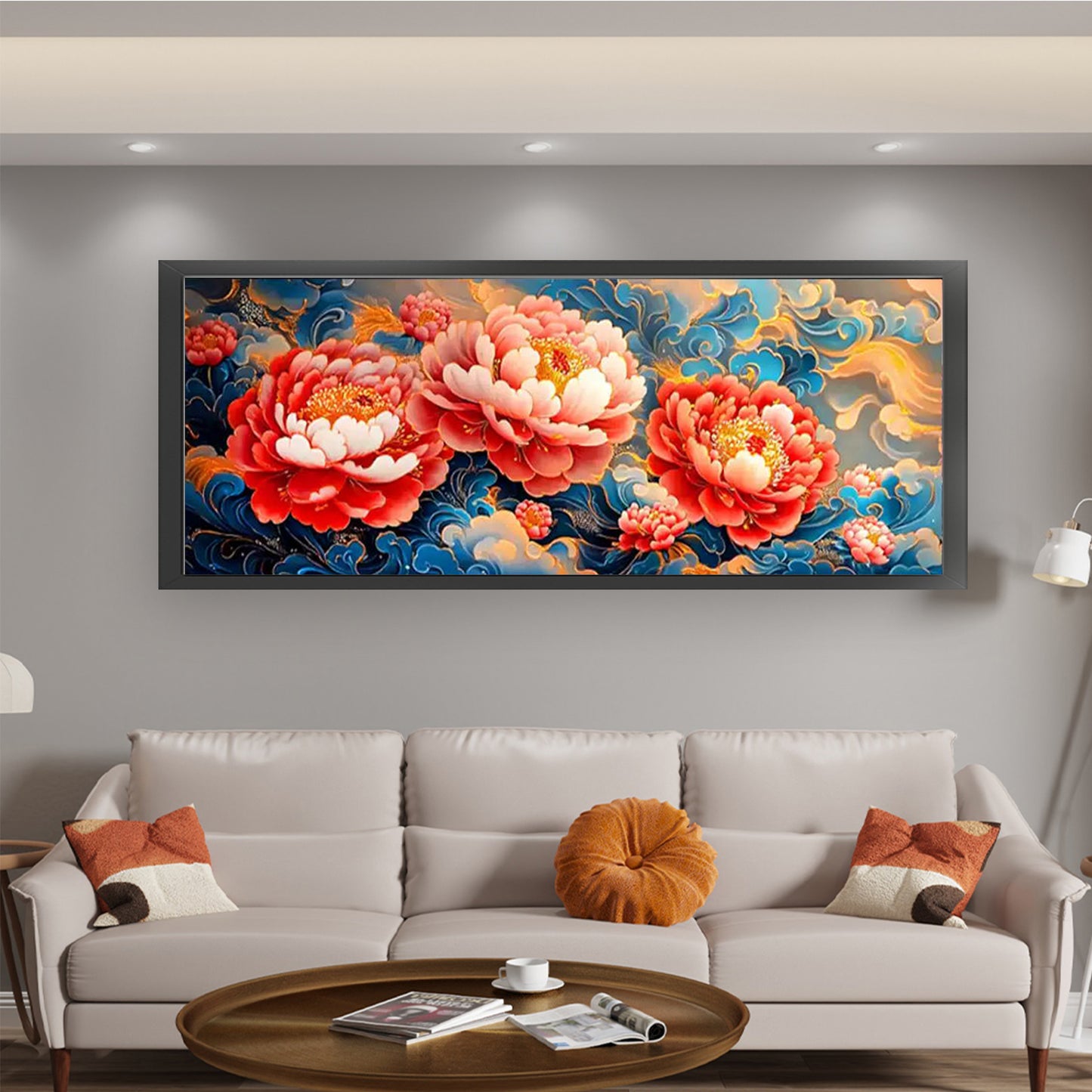 Blossom Prosperity - Full 11CT Stamped Cross Stitch 150x65CM - Mona Lisa