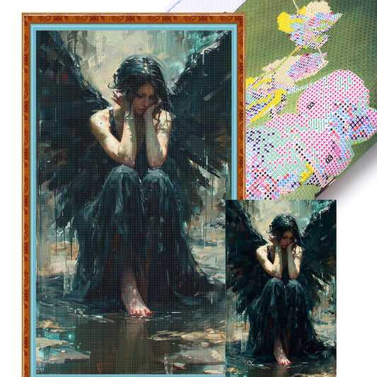 Fallen Angel - Full 16CT Stamped Cross Stitch 40x70CM - Huacan