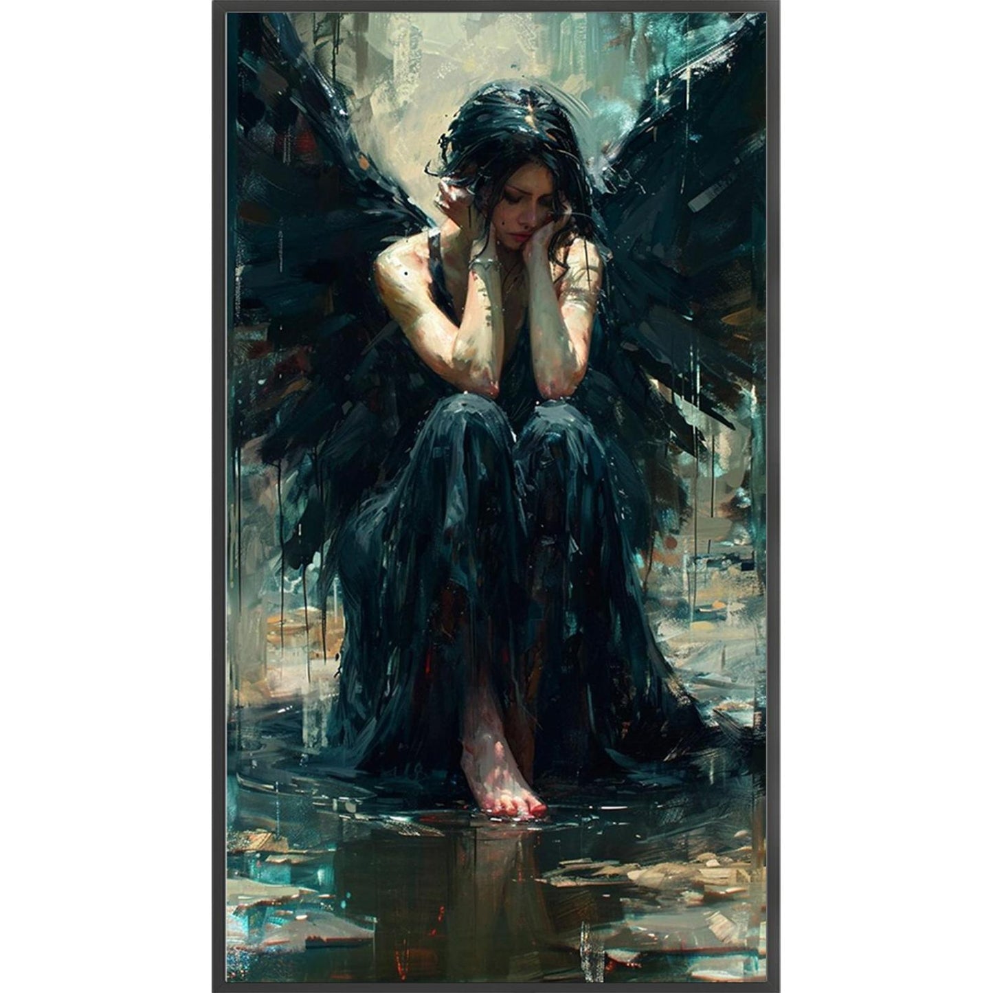 Fallen Angel - Full 16CT Stamped Cross Stitch 40x70CM - Huacan