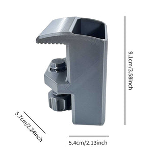 Heavy-Duty Desk Pen Holder Adjustable Clip Space-Saving Desk Organizer (Grey)