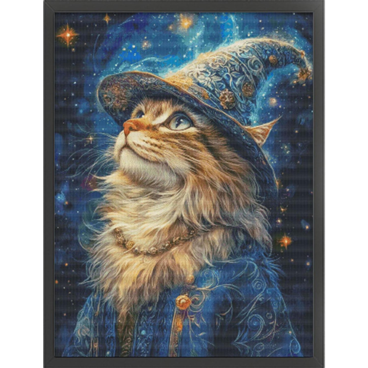 Magic Cat - Full 14CT Stamped Cross Stitch 70x90CM - Fairy Egyptian Cotton