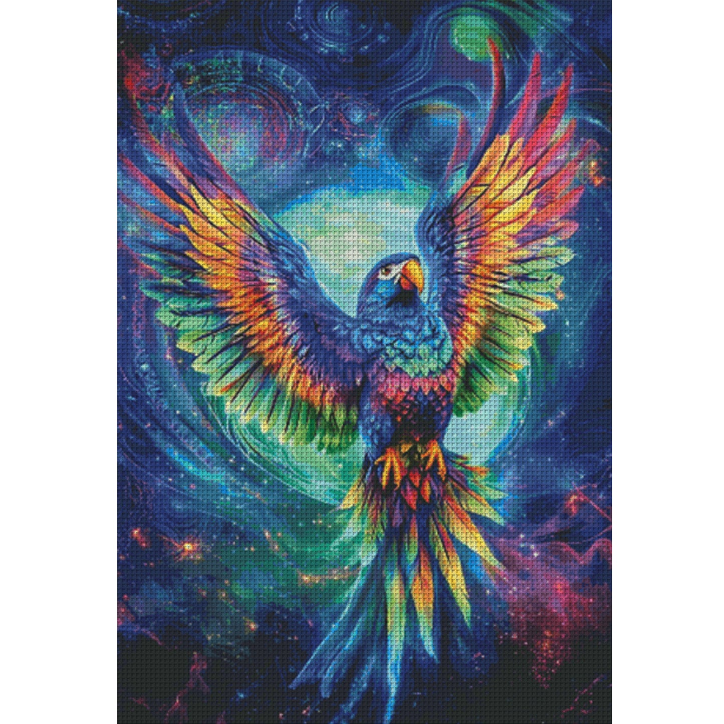 Iridescent Macaw - Full 14CT Stamped Cross Stitch 65x95CM - Fairy Egyptian Cotton
