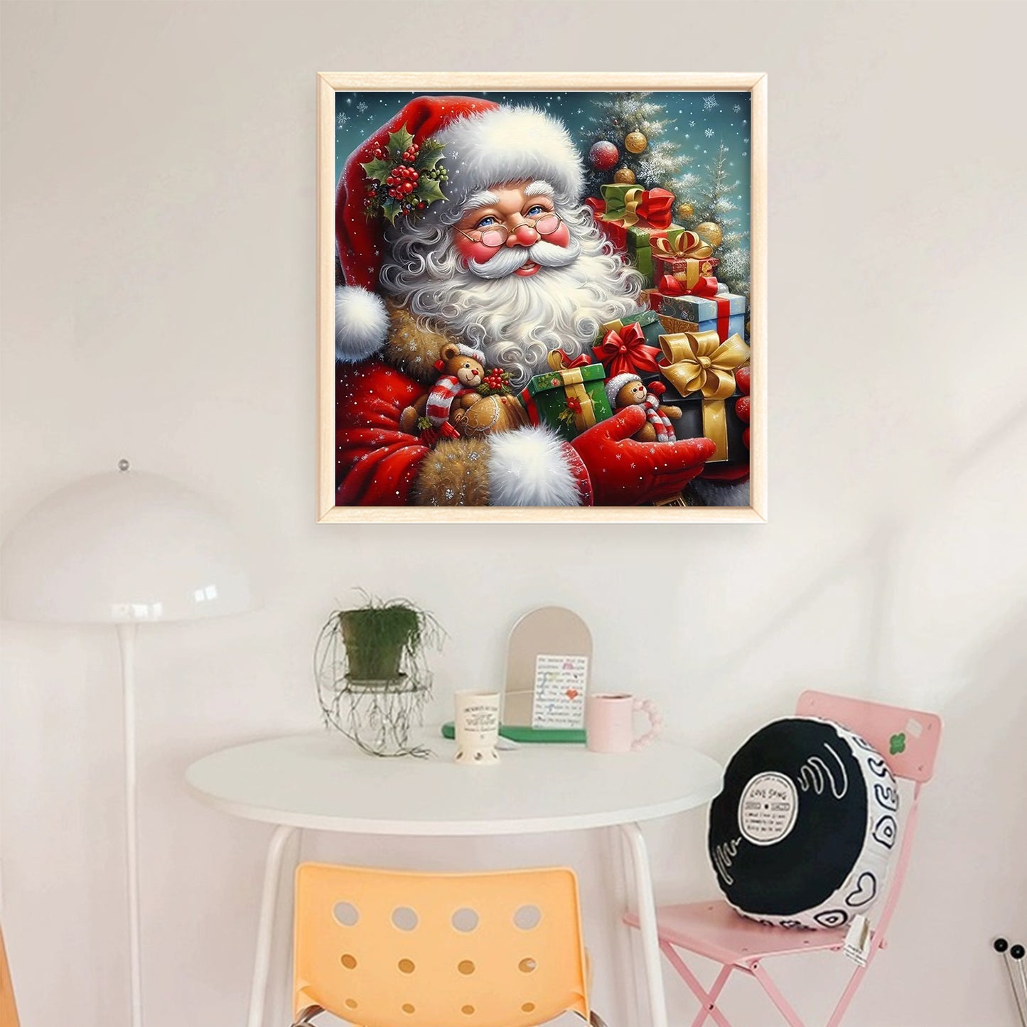 Santa Claus - Full 11CT Stamped Cross Stitch 40x40CM - Huacan