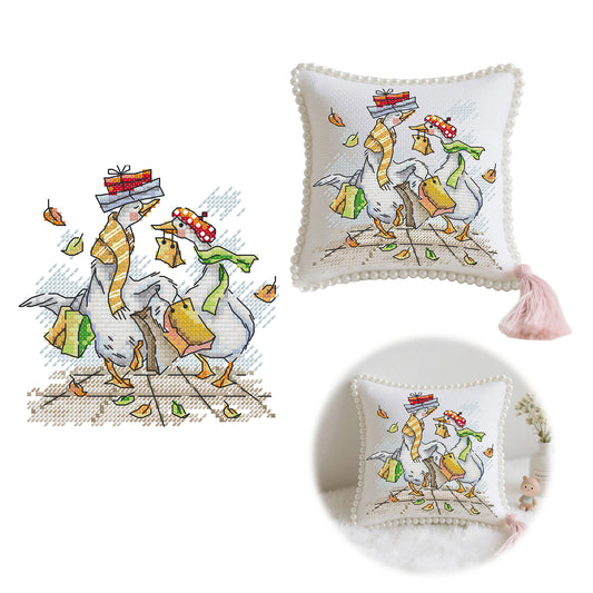 14CT Needle Insert Bag Printed Knitting Threads Pin Pouch 16x16CM (Shopping)