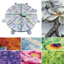 Load image into Gallery viewer, Diamond Painting Tray 8 Grids Drill Plate Octagonal Spiral Bottom Plate (Silver)

