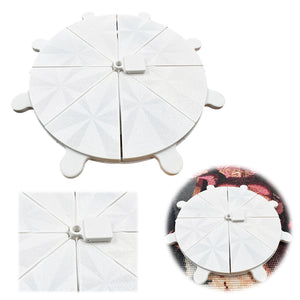 Diamond Painting Tray 8 Grids Drill Plate Octagonal Spiral Bottom Plate (White)
