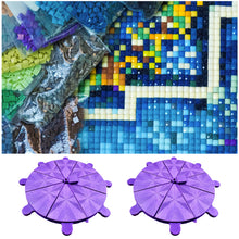 Load image into Gallery viewer, Diamond Painting Tray 8 Grids Drill Plate Octagonal Spiral Bottom Plate (Purple)
