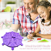 Load image into Gallery viewer, Diamond Painting Tray 8 Grids Drill Plate Octagonal Spiral Bottom Plate (Purple)
