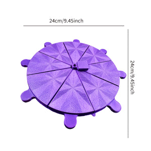 Diamond Painting Tray 8 Grids Drill Plate Octagonal Spiral Bottom Plate (Purple)