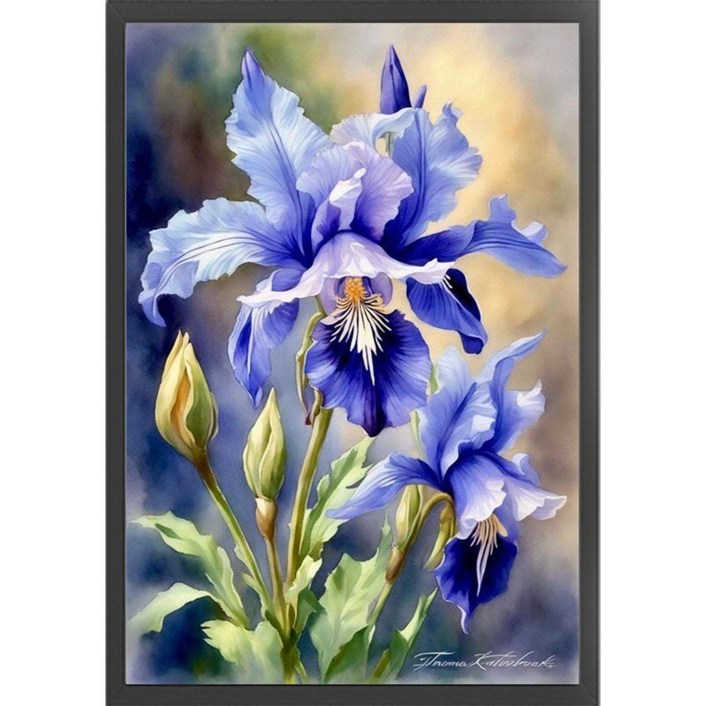 Iris - Full 11CT Stamped Cross Stitch 40x60CM - Huacan