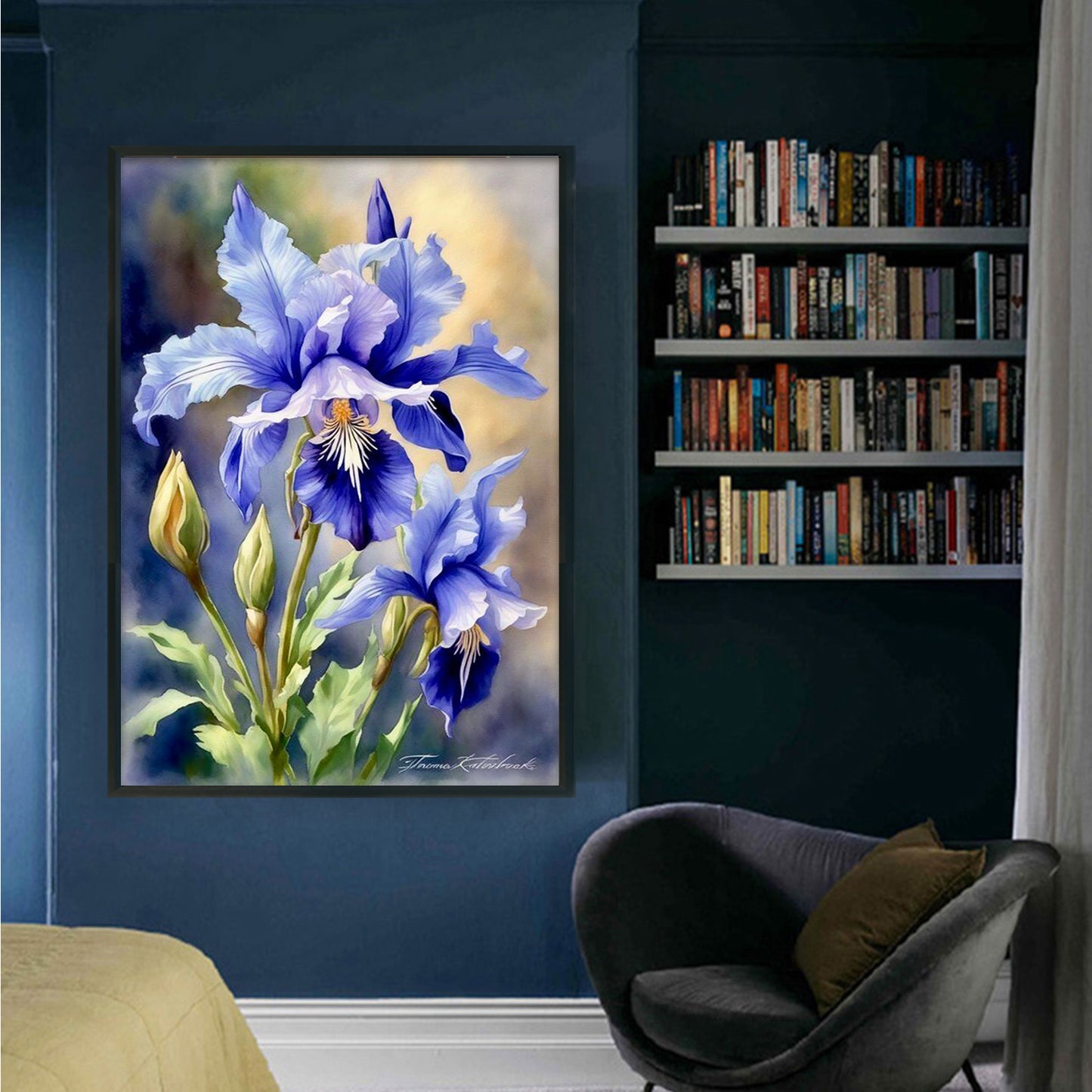 Iris - Full 11CT Stamped Cross Stitch 40x60CM - Huacan