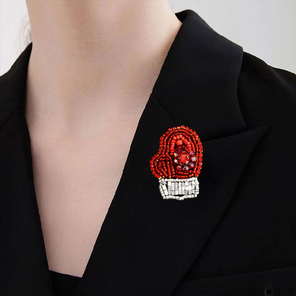 Glove Beaded Patches DIY Applique Clothes Patch for Clothing Fabric Bags