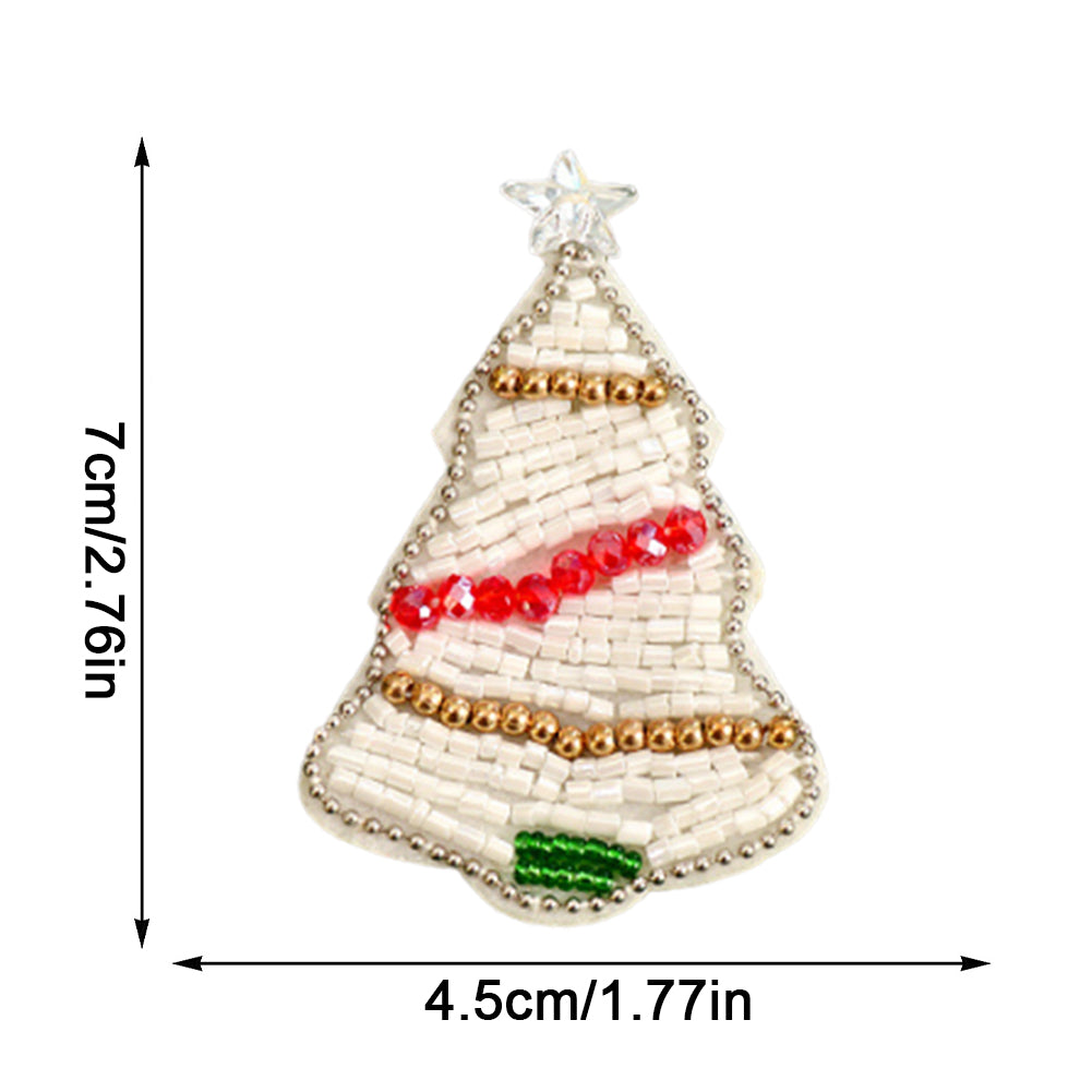 Christmas Tree Beaded Patches DIY Applique Clothes Patch for Clothing Fabric Bag