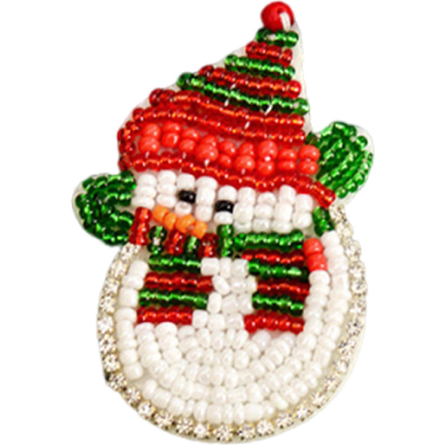 Snowman Beaded Patches DIY Applique Clothes Patch for Clothing Fabric Bags