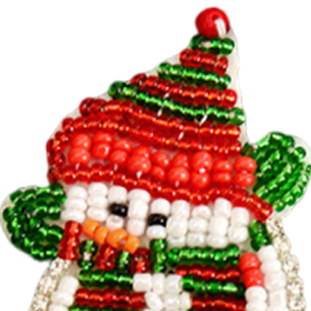 Snowman Beaded Patches DIY Applique Clothes Patch for Clothing Fabric Bags