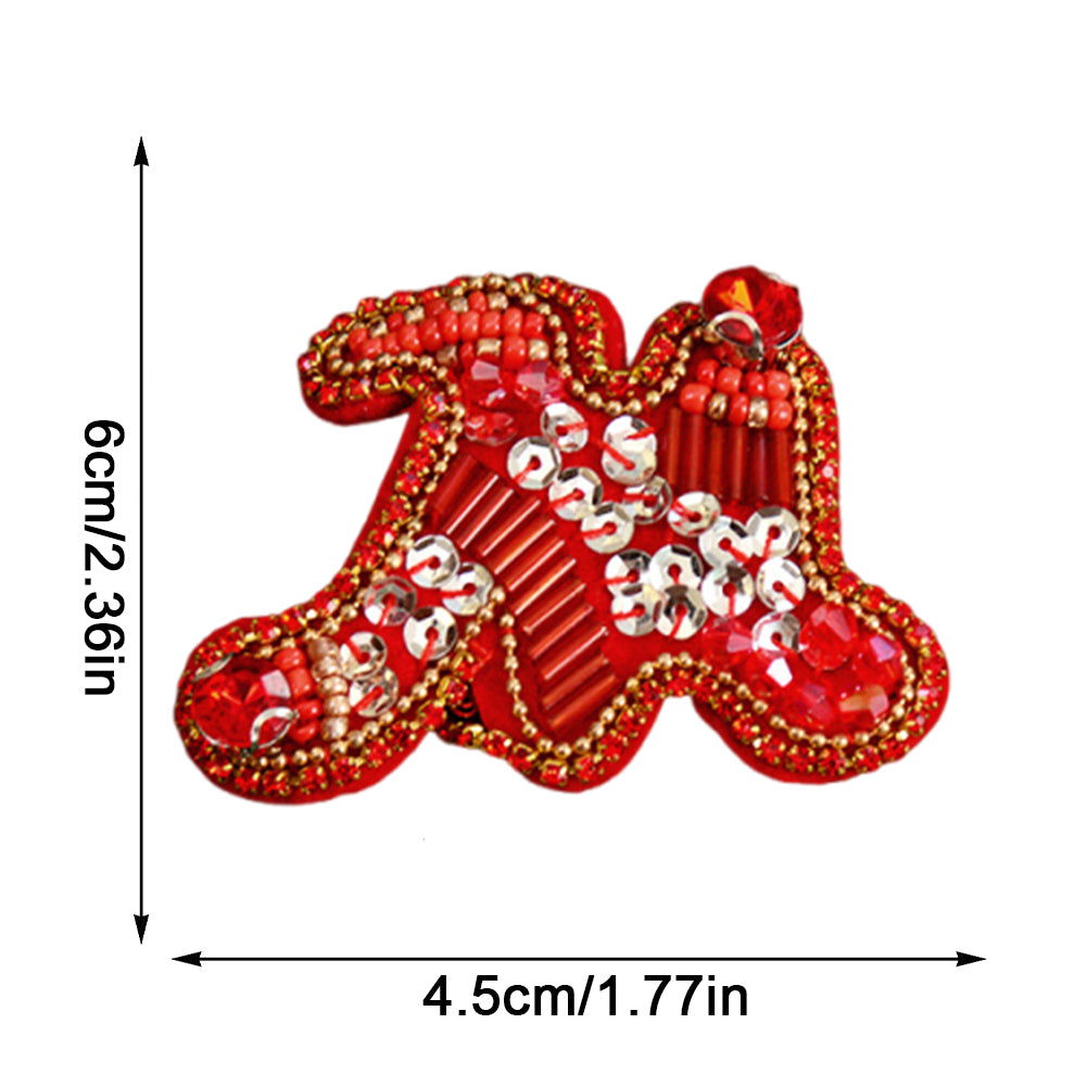 Letter M Beaded Patches DIY Applique Clothes Patch for Clothing Fabric Bags