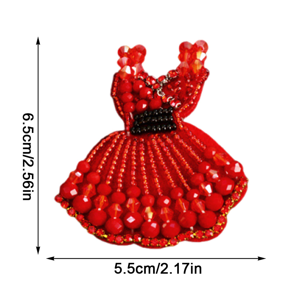 Skirt Beaded Patches DIY Applique Clothes Patch for Clothing Fabric Bags