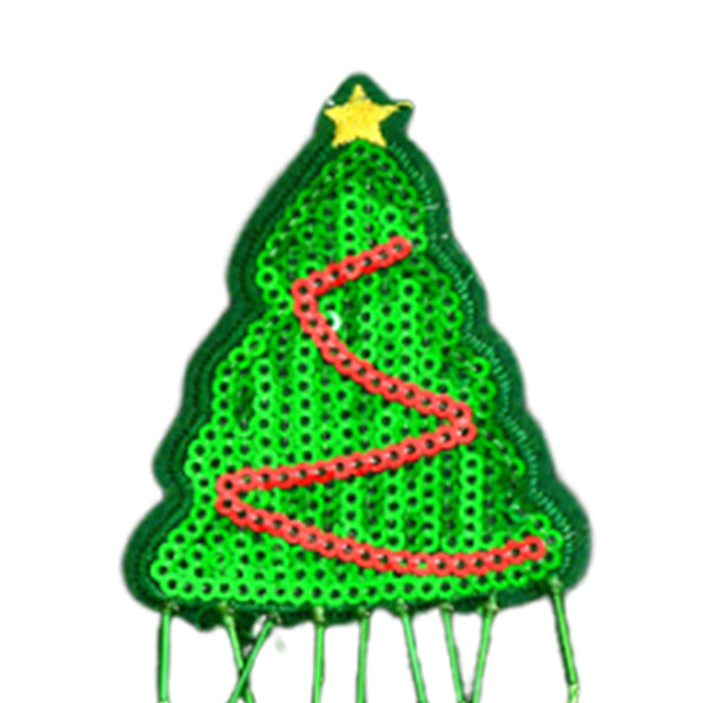 Xmas Tree Tassels Beaded Patches DIY Applique Clothes Patch for Clothing Bags
