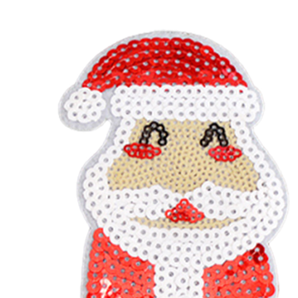 Santa Claus Tassels Beaded Patches DIY Applique Clothes Patch for Clothing Bags