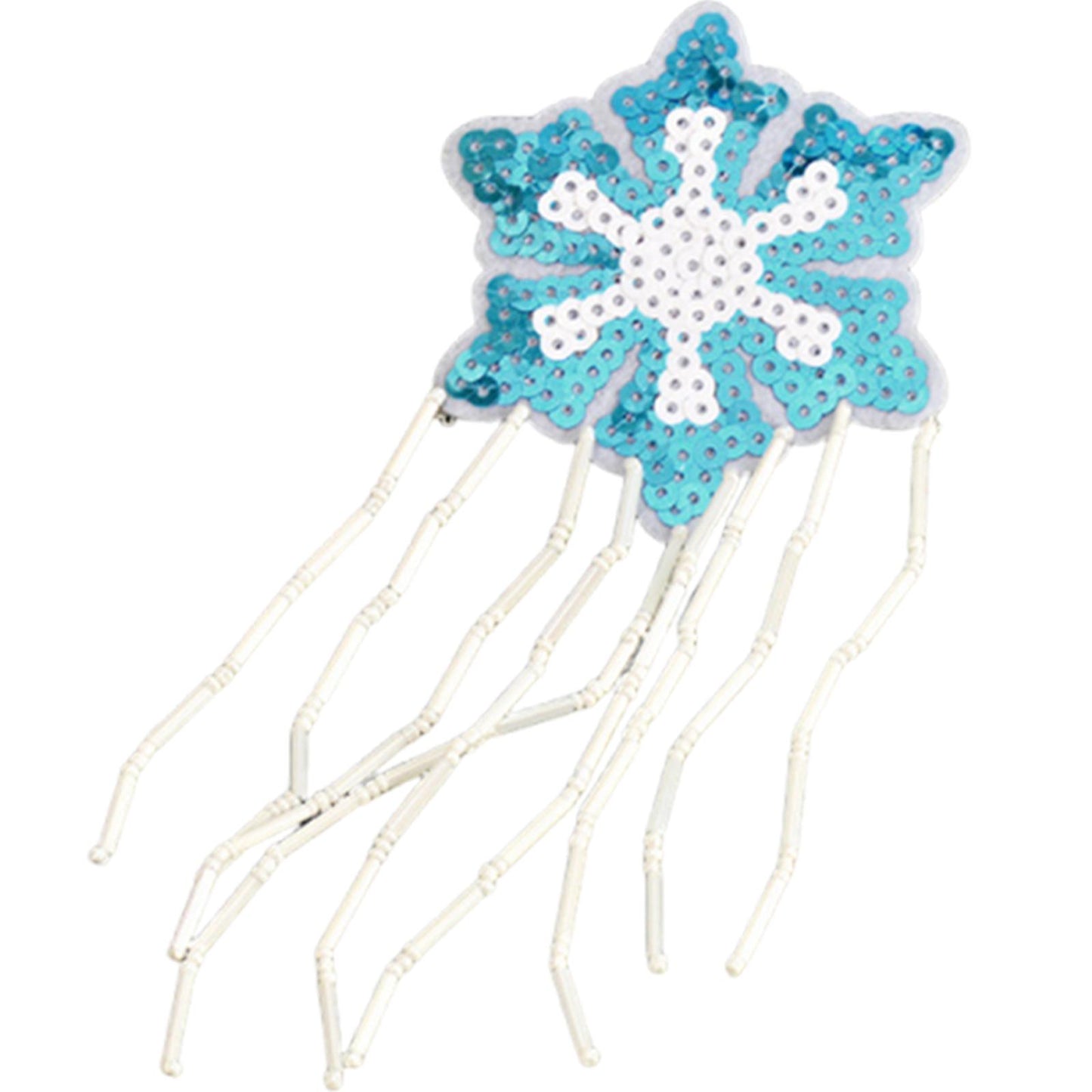 Snowflake Tassels Beaded Patches DIY Applique Clothes Patch for Clothing Bags
