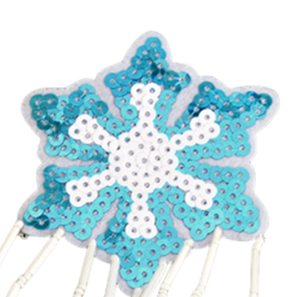 Snowflake Tassels Beaded Patches DIY Applique Clothes Patch for Clothing Bags