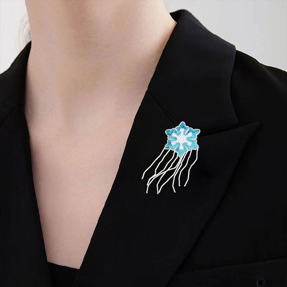 Snowflake Tassels Beaded Patches DIY Applique Clothes Patch for Clothing Bags
