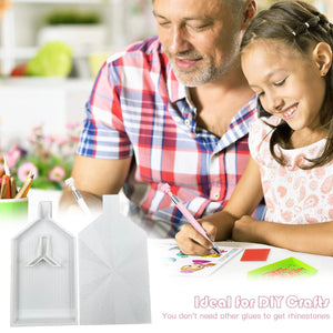 2pcs Diamond Painting Tray Y-Shaped Bead Storage Sorting Plate Tool (White)
