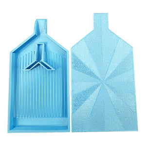 2pcs Diamond Painting Tray Y-Shaped Bead Storage Sorting Plate Tool (Sky Blue)