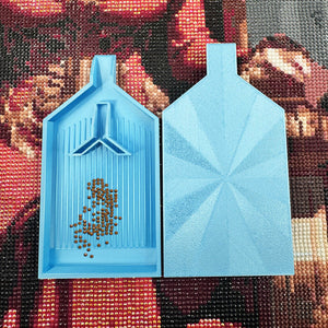 2pcs Diamond Painting Tray Y-Shaped Bead Storage Sorting Plate Tool (Sky Blue)