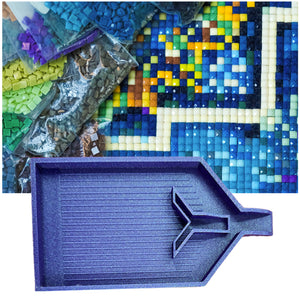 2pcs Diamond Painting Tray Y-Shaped Bead Storage Sorting Plate (Flash Purple)