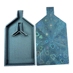 2pcs Diamond Painting Tray Y-Shaped Bead Storage Sorting Plate Tool (Black)