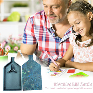 2pcs Diamond Painting Tray Y-Shaped Bead Storage Sorting Plate Tool (Black)