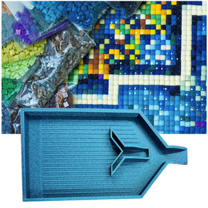 2pcs Diamond Painting Tray Y-Shaped Bead Storage Sorting Plate (Flash Blue)