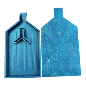 2pcs Diamond Painting Tray Y-Shaped Bead Storage Sorting Plate (Flash Blue)