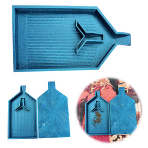 2pcs Diamond Painting Tray Y-Shaped Bead Storage Sorting Plate (Flash Blue)