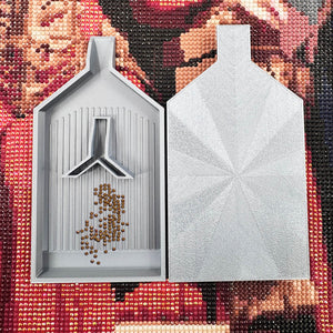 2pcs Diamond Painting Tray Y-Shaped Bead Storage Sorting Plate Tool (Gray)