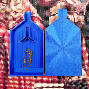 2pcs Diamond Painting Tray Y-Shaped Bead Storage Sorting Plate Tool (Blue)