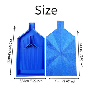 2pcs Diamond Painting Tray Y-Shaped Bead Storage Sorting Plate Tool (Blue)