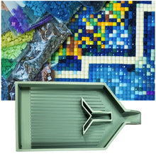 Load image into Gallery viewer, 2pcs Diamond Painting Tray Y-Shaped Bead Storage Sorting Plate (Dark Green)
