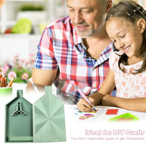 2pcs Diamond Painting Tray Y-Shaped Bead Storage Sorting Plate (Dark Green)