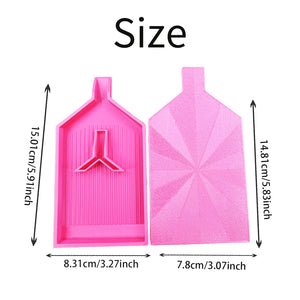 2pcs Diamond Painting Tray Y-Shaped Bead Storage Sorting Plate Tool (Rose Red)