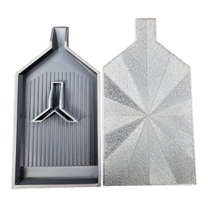 2pcs Diamond Painting Tray Y-Shaped Bead Storage Sorting Plate Tool (Silver)