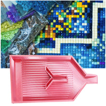 Load image into Gallery viewer, 2pcs Diamond Painting Tray Y-Shaped Bead Storage Sorting Plate Tool (Pink)
