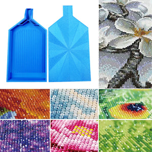 2pcs Diamond Painting Tray Y-Shaped Bead Storage Sorting Plate Tool (Light Blue)