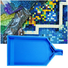 Load image into Gallery viewer, 2pcs Diamond Painting Tray Y-Shaped Bead Storage Sorting Plate Tool (Light Blue)
