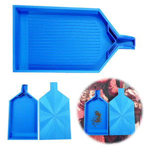 2pcs Diamond Painting Tray Y-Shaped Bead Storage Sorting Plate Tool (Light Blue)